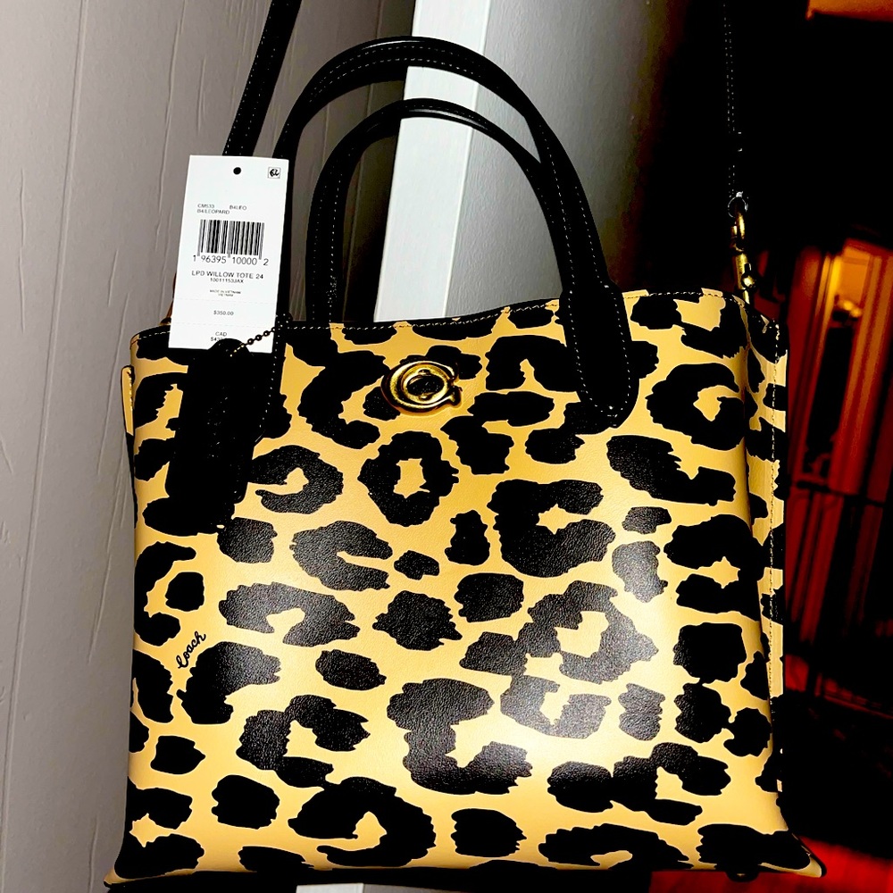 Coach Leopard Willow Tote 24